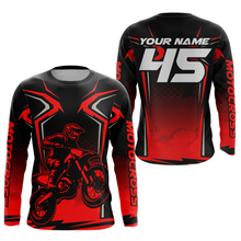 Load image into Gallery viewer, Custom Red Motocross Racing Jersey Men Women Kid Dirt Bike Shirts Motorcycle Shirt XM442