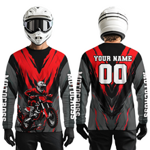 Load image into Gallery viewer, Custom Red Motocross Racing Jersey for Men Women Kid Dirt Bike Shirts Riding Shirt XM443