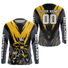 Load image into Gallery viewer, Custom Yellow Motocross Racing Jersey for Men Women Kid Dirt Bike Shirts Riding Shirt XM443