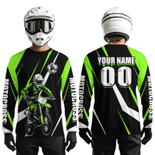 Load image into Gallery viewer, Green Custom Motocross Racing Jersey Men Women Kid Dirt Bike Motorcycle Riding Shirt XM454