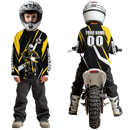 Yellow Custom Motocross Racing Jersey Men Women Kid Dirt Bike Motorcycle Riding Shirt XM454