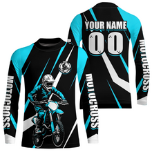 Load image into Gallery viewer, Turquoise Custom Motocross Racing Jersey Men Women Kid Dirt Bike Motorcycle Riding Shirt XM454