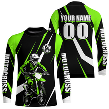 Load image into Gallery viewer, Green Custom Motocross Racing Jersey Men Women Kid Dirt Bike Motorcycle Riding Shirt XM454
