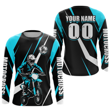 Load image into Gallery viewer, Turquoise Custom Motocross Racing Jersey Men Women Kid Dirt Bike Motorcycle Riding Shirt XM454