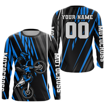 Load image into Gallery viewer, Blue Custom Motocross Jersey for Men Women Kid Dirt Bike Shirts Moto Racing Shirt XM461