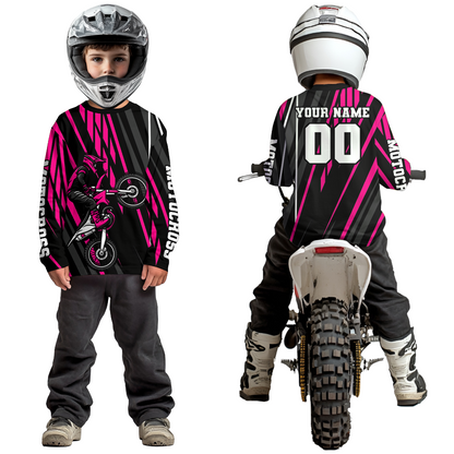 Pink Custom Motocross Jersey for Men Women Kid Dirt Bike Shirts Moto Racing Shirt XM461