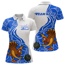 Load image into Gallery viewer, Custom Blue Turkey Bowling Shirts for Women Men Team Bowling Jerseys Thanksgiving MBL181