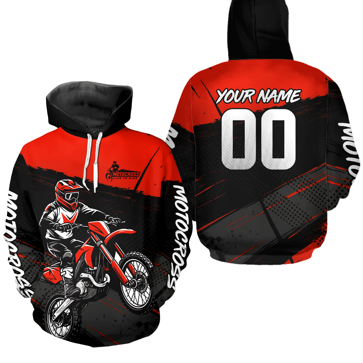 Custom Motocross Racing Hoodie for Men Women Adult Dirt Bike Hoodie Riding Shirt MH463