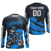 Load image into Gallery viewer, Blue Custom Motocross Racing Jersey Men Women Kid Dirt Bike Shirts Off road Shirt XM468