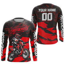 Load image into Gallery viewer, Red Custom Motocross Racing Jersey Men Women Kid Dirt Bike Shirts Off road Shirt XM468