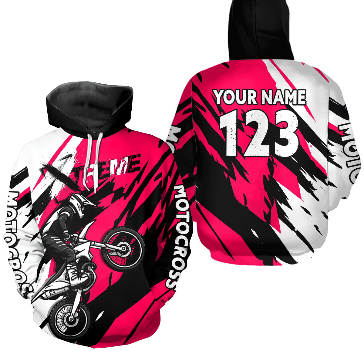 Custom Motocross Hoodie for Adult Men Women Dirt Bike Racing Hoodie Riding Shirt MH472