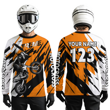 Load image into Gallery viewer, Custom Orange Motocross Racing Jersey Custom Women Kid Men Dirt Bike Off road Shirt XM472