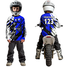 Load image into Gallery viewer, Custom Blue Motocross Racing Jersey Custom Women Kid Men Dirt Bike Off road Shirt XM472