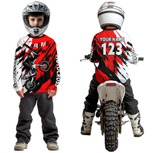 Load image into Gallery viewer, Custom Red Motocross Racing Jersey Custom Women Kid Men Dirt Bike Off road Shirt XM472