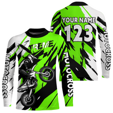 Load image into Gallery viewer, Custom Green Motocross Racing Jersey Custom Women Kid Men Dirt Bike Off road Shirt XM472