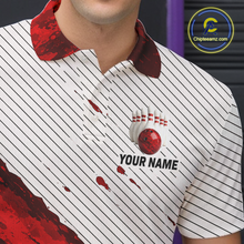 Load image into Gallery viewer, Red Bowling Shirts for Women Men Custom Bowling Jerseys Polo $ 1/4 Zip for Team MBL219