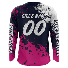 Load image into Gallery viewer, Custom Pink Motocross Racing Jersey for Women Kid Men Dirt Bike Shirts Off road Shirt XM477