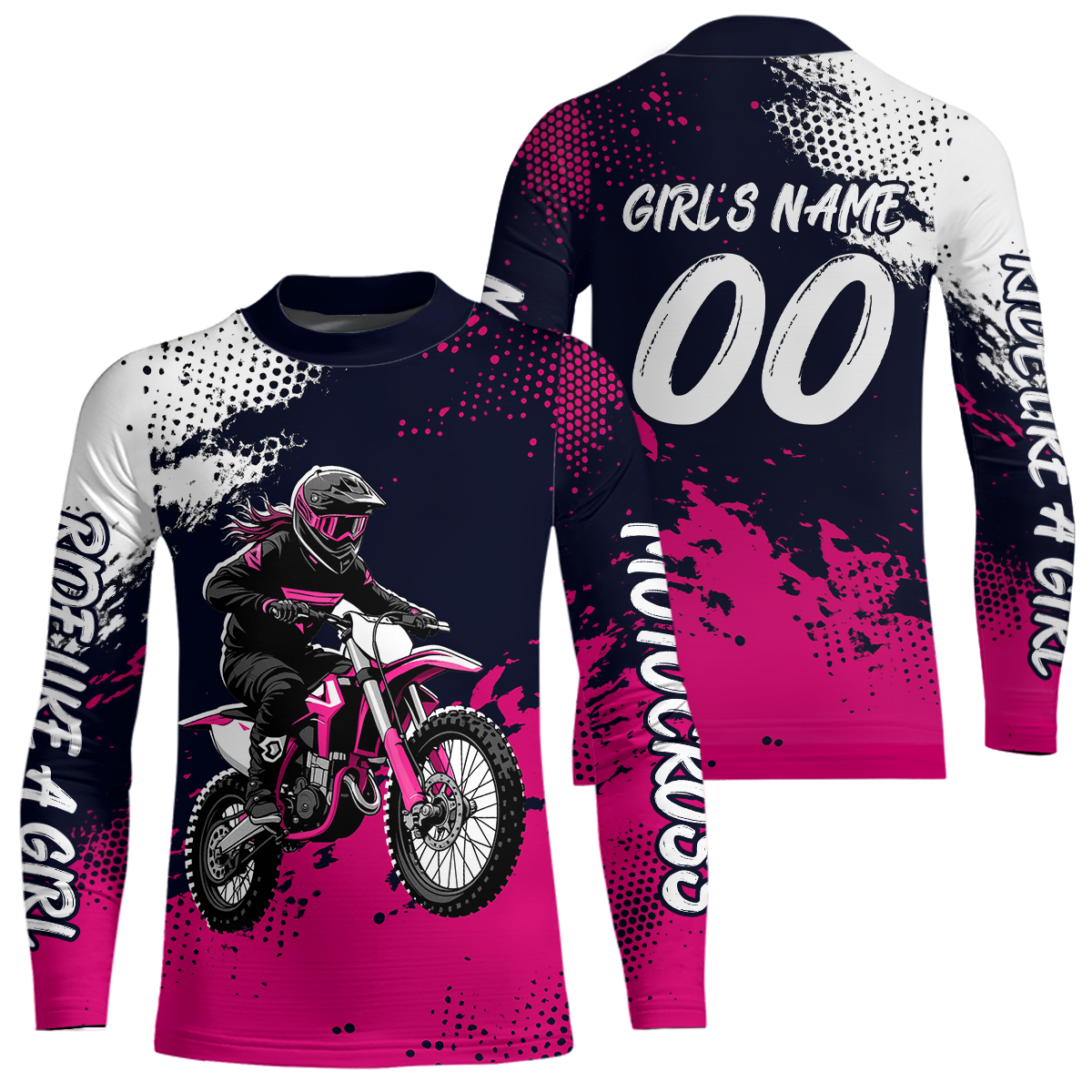 Custom Pink Motocross Racing Jersey for Women Kid Men Dirt Bike Shirts Off road Shirt XM477