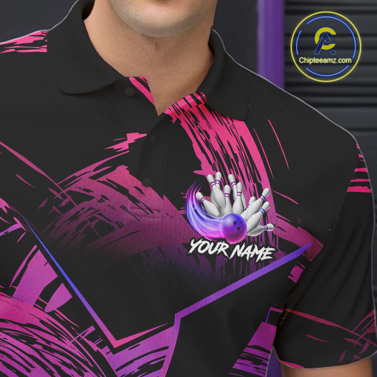 Purple Custom Bowling Shirts for Women Men Team Bowling Jersey Polo&1/4 Zip Shirt MBL223