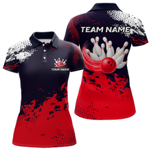 Load image into Gallery viewer, Red Custom Bowling Shirts for Women Men Bowling Jersey Polo&amp;1/4 Zip Shirt for Team MBL224