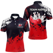 Load image into Gallery viewer, Red Custom Bowling Shirts for Women Men Bowling Jersey Polo&amp;1/4 Zip Shirt for Team MBL224