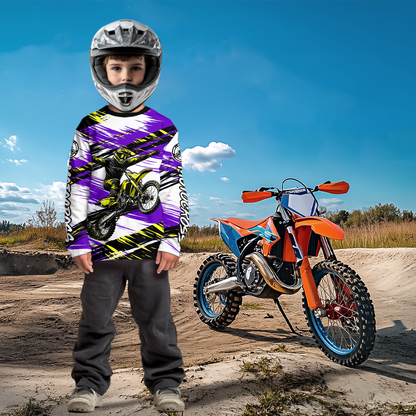 Custom Purple Motocross Jersey for Men Kid Women Dirt Bike Racing Jersey Riding Shirt XM480