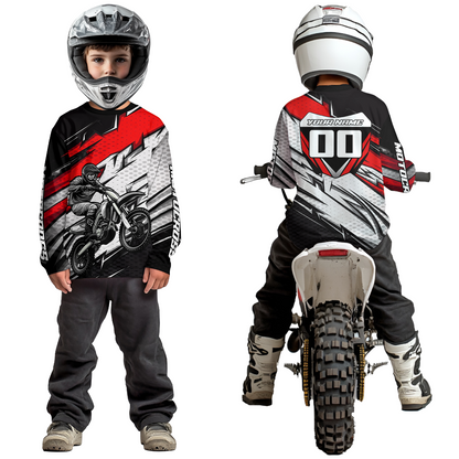 Red Motocross Jersey for Men Kid Women Dirt Bike Jersey Youth Motorcycle Riding Shirt XM487