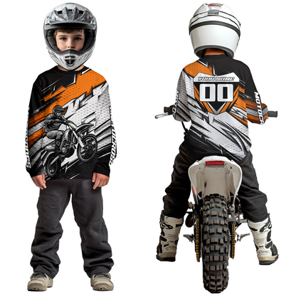 Orange Motocross Jersey for Men Kid Women Dirt Bike Jersey Youth Motorcycle Riding Shirt XM487