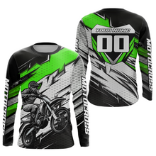 Load image into Gallery viewer, Green Motocross Jersey for Men Kid Women Dirt Bike Jersey Youth Motorcycle Riding Shirt XM487