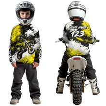 Load image into Gallery viewer, Custom Yellow Motocross Jersey for Kid Adult Dirt Bike Shirts Men Women Riding Shirt XM491