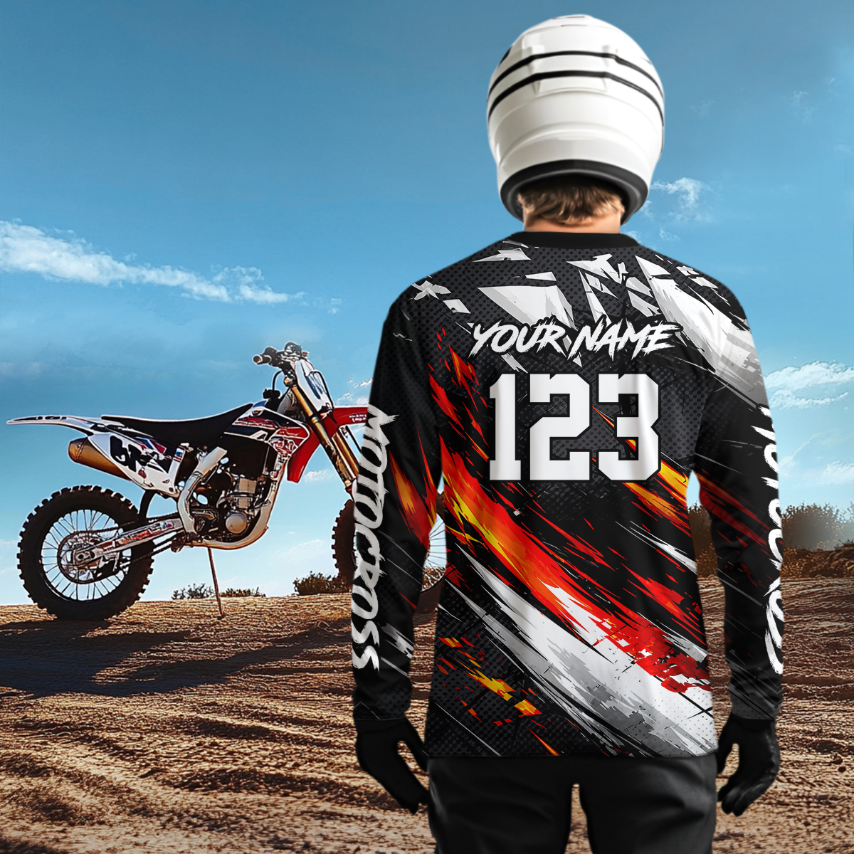 Custom Motocross Jersey for Kid Women Men Dirt Bike Shirts Motorcycle Riding Shirt XM492