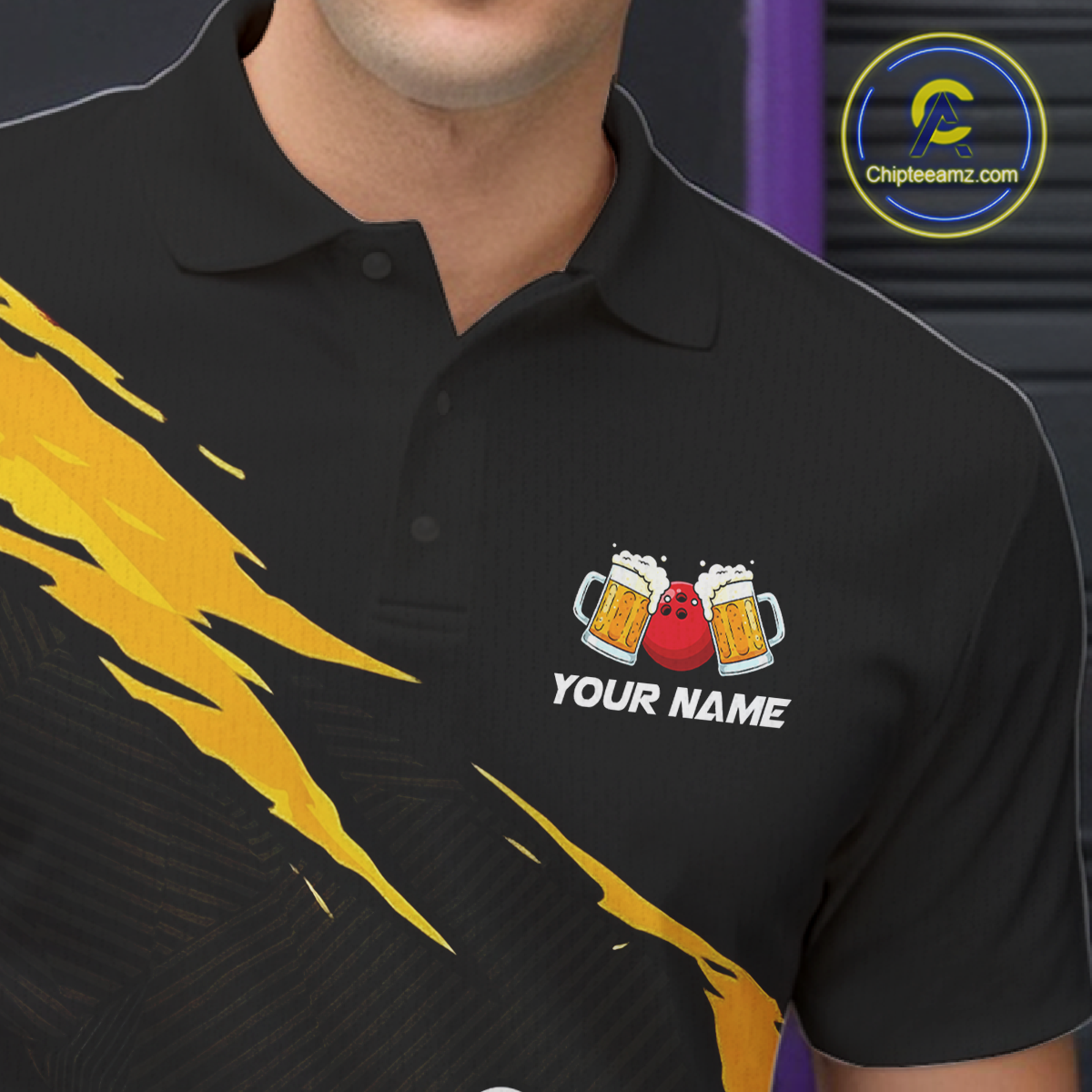 Yellow Funny Beer Bowling Shirts Beer Bowling Jersey Team Women Men Bowl League MBL258