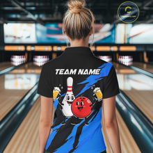 Load image into Gallery viewer, Blue Funny Beer Bowling Shirts Beer Bowling Jersey Team Women Men Bowl League MBL258