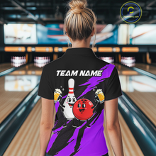 Load image into Gallery viewer, Purple Funny Beer Bowling Shirts Beer Bowling Jersey Team Women Men Bowl League MBL258