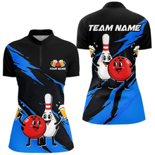 Load image into Gallery viewer, Blue Funny Beer Bowling Shirts Beer Bowling Jersey Team Women Men Bowl League MBL258