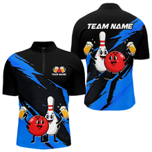 Load image into Gallery viewer, Blue Funny Beer Bowling Shirts Beer Bowling Jersey Team Women Men Bowl League MBL258