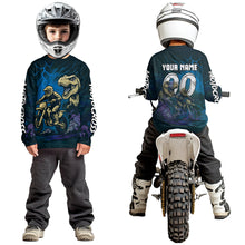 Load image into Gallery viewer, Blue Dinosaur Motocross Jersey Dirt Bike Shirts for Men Kid Women Racing Jersey XM414