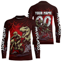 Load image into Gallery viewer, Red Dinosaur Motocross Jersey Dirt Bike Shirts for Men Kid Women Racing Jersey XM414