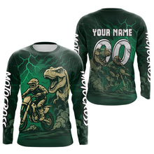 Load image into Gallery viewer, Green Dinosaur Motocross Jersey Dirt Bike Shirts for Men Kid Women Racing Jersey XM414