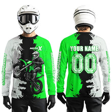 Load image into Gallery viewer, Green Motocross Racing Jersey Custom Dirt Bike Shirts Men Kid Women Jersey XM420