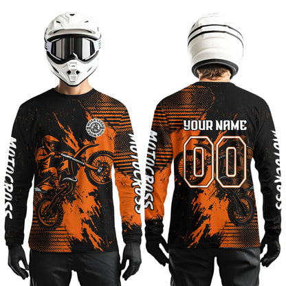 Orange Motocross Jersey Custom Dirt Bike Shirts Men Kid Women Motorcycle Jersey XM419