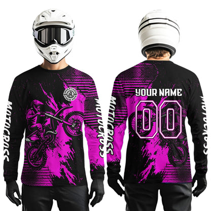 Purple Motocross Jersey Custom Dirt Bike Shirts Men Kid Women Motorcycle Jersey XM419