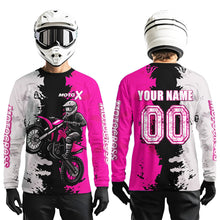 Load image into Gallery viewer, Pink Motocross Racing Jersey Custom Dirt Bike Shirts Men Kid Women Jersey XM420