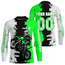 Load image into Gallery viewer, Green Motocross Racing Jersey Custom Dirt Bike Shirts Men Kid Women Jersey XM420