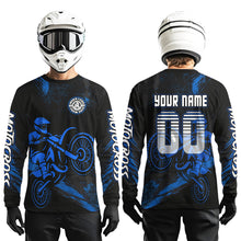 Load image into Gallery viewer, Blue Motocross Jersey for Kid Women Men Custom Dirt Bike Shirts Moto Racing Shirt XM427