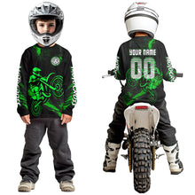 Load image into Gallery viewer, Green Motocross Jersey for Kid Women Men Custom Dirt Bike Shirts Moto Racing Shirt XM427