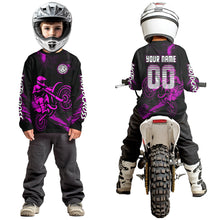 Load image into Gallery viewer, Purple Motocross Jersey for Kid Women Men Custom Dirt Bike Shirts Moto Racing Shirt XM427