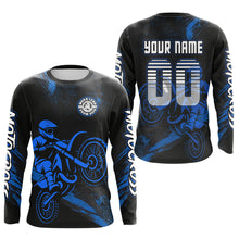 Load image into Gallery viewer, Blue Motocross Jersey for Kid Women Men Custom Dirt Bike Shirts Moto Racing Shirt XM427