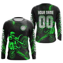 Load image into Gallery viewer, Green Motocross Jersey for Kid Women Men Custom Dirt Bike Shirts Moto Racing Shirt XM427