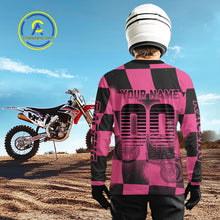 Load image into Gallery viewer, Pink Motocross Jersey for Women Kid Girl Custom Dirt Bike Shirts Motorcycle Racing Shirt XM431